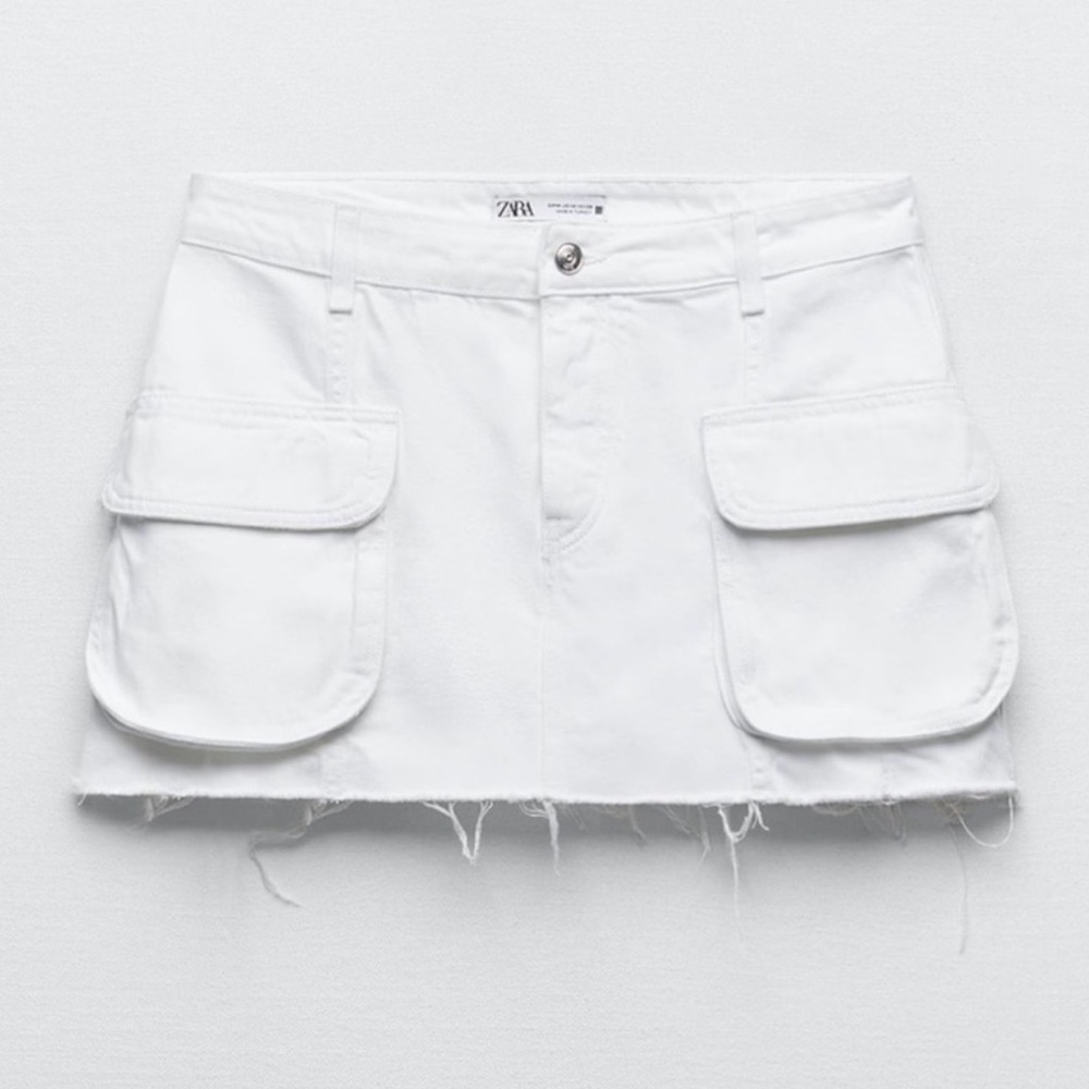 Zara White Mini Skirt for Women